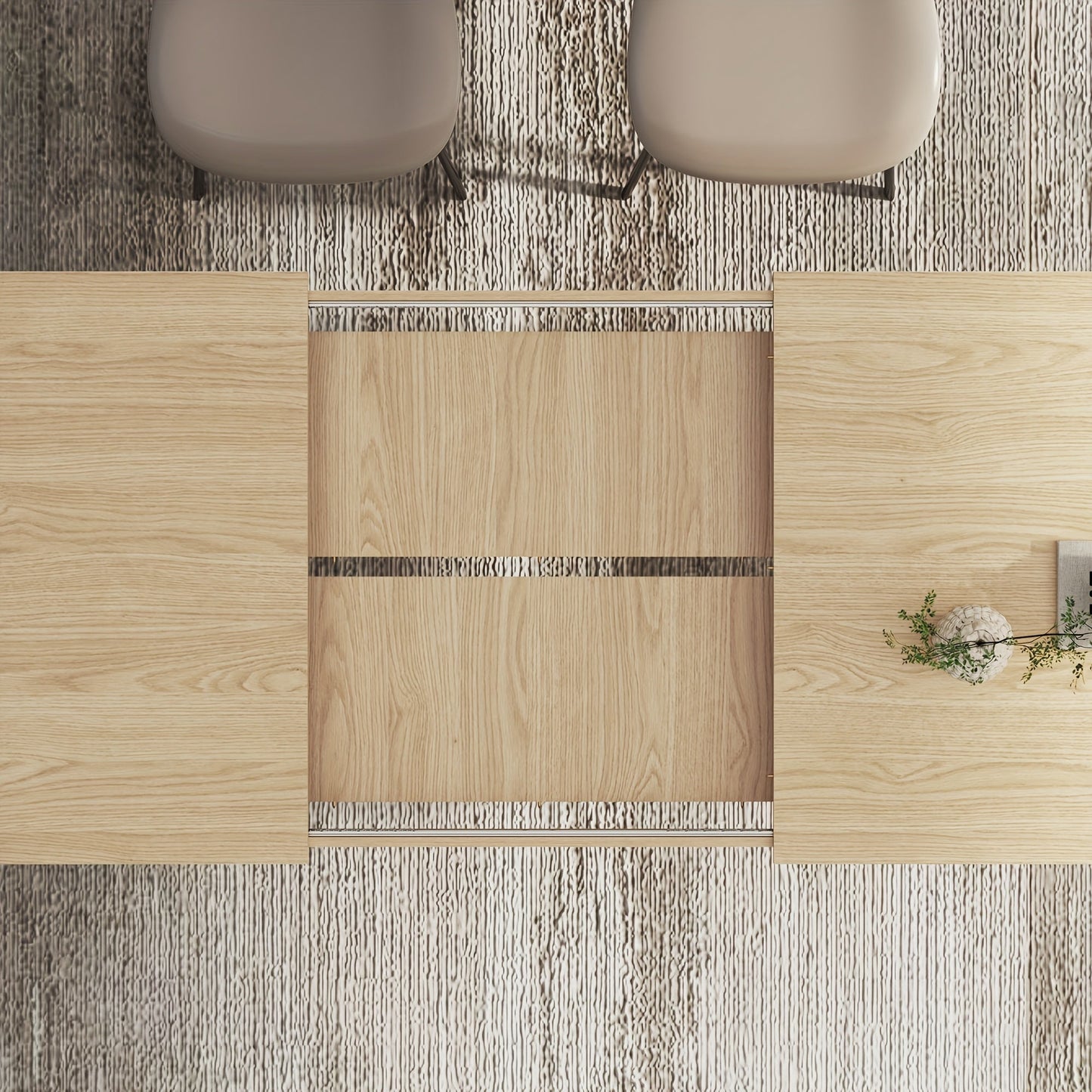 Versatile Table Modern Extendable Wooden Dining Table | 6-10 People | Wooden | Easy Assembly | Dining Room, Kitchen, Office | Contemporary | Easy Assembly