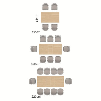 Versatile Table Modern Extendable Wooden Dining Table | 6-10 People | Wooden | Easy Assembly | Dining Room, Kitchen, Office | Contemporary | Easy Assembly